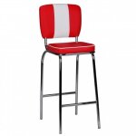 Wohnling selles 50s diner american retro rouge blanc