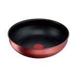 Wok - tefal - ih red unlimited - 26 cm - revtement antiadhsif titanium - tous feux dont induction