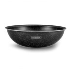 Wok aluminium 28 cm effet pierre stoned wok28 tfi kitchecook Wok aluminium 28 cm effet pierre stoned wok28 tfi kitchecook