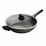 Wok avec couvercle 32cm ultimate tefal - tous feux + induction - g2689493