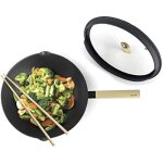 Wok - ibili - luxe - 30 cm - aluminium forg� - antiadh�sif - couvercle en verre