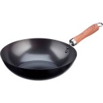 Wok induction 32cm acier au carbone anti - adhsif titanium sans pfoa wecook carbono anthracite 50232 ...