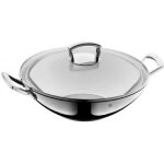 Wok - wmf - 36 cm - inox - couvercle en verre - compatible induction