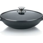 Wok kela 32 cm 4 l kerros - fonte daluminium - revtement anti - adhsif - compatible tous feux dont ...