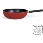 Wok - livoo - mep156r - 32 cm - antiadhsif sans pfoa ni pfos - manche silicone - tous feux dont induction ...