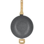 Wok - menastyl - 28 cm - cannelle - poign�es en bois clair
