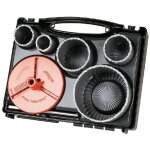 Coffret de tr�pans multi - lames - wolfcraft - diam�tre 33 43 53 68 103 - profondeur de coupe 55 mm foret ...