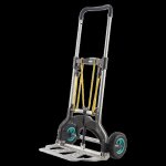 Diable pliant compact pour jardin et terrain ext�rieur - wolfcraft - charge max. 100 kg - ts 850 offroad ...