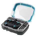 Ensemble de per�age universel - wolfcraft - 6 pi�ces - coffret avec guide - dimensions 165x127x47mm