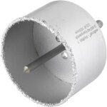 Trépan à concrétion - wolfcraft - diamètre 103 mm - profondeur 55 mm - foret centreur inclus Trépan à concrétion - wolfcraft - diamètre 103 mm - profondeur 55 mm - foret centreur inclus