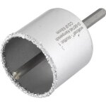 Tr�pan � concr�tion - wolfcraft - diam�tre 68 mm - profondeur 55 mm - foret centreur inclus