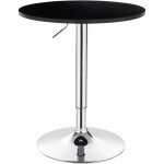 Woltu woltu 1 x table de bar en mdf avec pied table ronde hauteur r�glablenoir