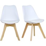 Woltu lot de 2 chaises de salle � mangerchaise de cuisinechaises scandinaves pied en bois style nordique ...