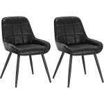 Woltu lot de 2 chaises de salle à manger chaises scandinaves en simili cuir chaise de réception noir ... Woltu lot de 2 chaises de salle à manger chaises scandinaves en simili cuir chaise de réception noir ...