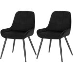 Woltu lot de 2 chaises de salle à manger en velours chaises scandinaves pour salon cuisine chambre noir ... Woltu lot de 2 chaises de salle à manger en velours chaises scandinaves pour salon cuisine chambre noir ...