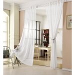 Woltu 2 pice rideau voilage dcoration pour fentre suspension  pattes 140x175 cm blanc vh5858ws - ...