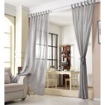 Woltu 2 pice rideau voilage dcoration pour fentre suspension  pattes 140x225 cm gris fonc vh5864dgr ...