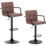 Woltu lot de 2 tabourets de bar avec dossier sige bien rembourr en similicuir pieds en acier 37x51x112 ...