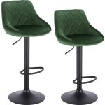 Woltu 2 x tabourets de bar siège bien rembourré en velours hauteur réglable pieds en métal vert foncé ... Woltu 2 x tabourets de bar siège bien rembourré en velours hauteur réglable pieds en métal vert foncé ...