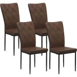 Woltu lot de 4 chaises salle  manger chaise de cuisine en pu vintage sige rembourr pieds en mtal ...