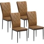 Woltu lot de 4 chaises salle  manger chaise de cuisine en pu vintage sige rembourr pieds en mtal ...