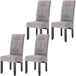Woltu lot de 4 chaises de salle à manger chaises de cuisine rembourrée en lin pieds en bois massif gris ... Woltu lot de 4 chaises de salle à manger chaises de cuisine rembourrée en lin pieds en bois massif gris ...