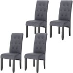 Woltu lot de 4 chaises de salle à manger chaises de cuisine rembourrée en lin pieds en bois massif gris ... Woltu lot de 4 chaises de salle à manger chaises de cuisine rembourrée en lin pieds en bois massif gris ...