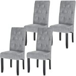 Woltu lot de 4 chaises de salle à manger chaise de cuisine rembourrée en velours pieds en bois massif ... Woltu lot de 4 chaises de salle à manger chaise de cuisine rembourrée en velours pieds en bois massif ...