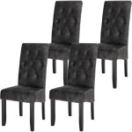 Woltu lot de 4 chaises de salle à manger chaise de cuisine rembourrée en velours pieds en bois massif ... Woltu lot de 4 chaises de salle à manger chaise de cuisine rembourrée en velours pieds en bois massif ...