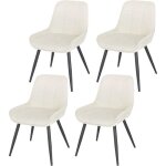 Woltu lot de 4 chaises de salle à manger en velours chaises scandinaves pour salon cuisine chambre crème ... Woltu lot de 4 chaises de salle à manger en velours chaises scandinaves pour salon cuisine chambre crème ...