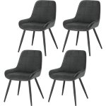 Woltu lot de 4 chaises de salle à manger en velours chaises scandinaves pour salon cuisine chambre gris ... Woltu lot de 4 chaises de salle à manger en velours chaises scandinaves pour salon cuisine chambre gris ...