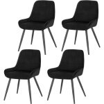 Woltu lot de 4 chaises de salle à manger en velours chaises scandinaves pour salon cuisine chambre noir ... Woltu lot de 4 chaises de salle à manger en velours chaises scandinaves pour salon cuisine chambre noir ...