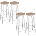 Woltu lot de 4 tabourets de bar tabouret de bistrot chaise stable et durable surface dassise en mdf chne ...