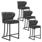 Woltu lot de 4 tabourets de bar en velours chaise ergonomique pour cuisine salon pieds en métal gris ... Woltu lot de 4 tabourets de bar en velours chaise ergonomique pour cuisine salon pieds en métal gris ...