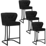 Woltu lot de 4 tabourets de bar en velours chaise ergonomique pour cuisine salon pieds en métal noir ... Woltu lot de 4 tabourets de bar en velours chaise ergonomique pour cuisine salon pieds en métal noir ...