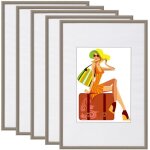 Woltu lot de 5 cadre de photo en plastique et vitre cadre photo avec passe - partique 10x15cm environ ...