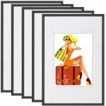 Woltu lot de 5 cadre de photo en plastique et vitre cadre photo avec passe - partique 15x20cm environ ...