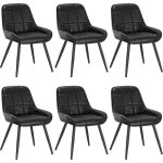 Woltu lot de 6 chaises de salle à manger chaises scandinaves en simili cuir chaise de réception noir ... Woltu lot de 6 chaises de salle à manger chaises scandinaves en simili cuir chaise de réception noir ...