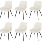 Woltu lot de 6 chaises de salle à manger en velours chaises scandinaves pour salon cuisine chambre crème ... Woltu lot de 6 chaises de salle à manger en velours chaises scandinaves pour salon cuisine chambre crème ...