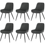 Woltu lot de 6 chaises de salle à manger en velours chaises scandinaves pour salon cuisine chambre gris ... Woltu lot de 6 chaises de salle à manger en velours chaises scandinaves pour salon cuisine chambre gris ...
