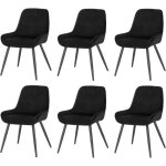 Woltu lot de 6 chaises de salle à manger en velours chaises scandinaves pour salon cuisine chambre noir ... Woltu lot de 6 chaises de salle à manger en velours chaises scandinaves pour salon cuisine chambre noir ...