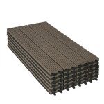 Woltu lot de 6 dalle de sol rev�tement carrelage 1 m� 30x60 cm brun