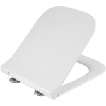Abattant wc - woltu - rectangulaire - frein de chute - charnières réglables - blanc Abattant wc - woltu - rectangulaire - frein de chute - charnières réglables - blanc