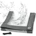 Woltu bâche transparente avec oeillets 2 x 1 m bâche de protection imperméable 380g / m² pvc Woltu bâche transparente avec oeillets 2 x 1 m bâche de protection imperméable 380g / m² pvc