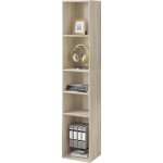 Woltu bibliothque tagre colonne avec 5 casiers ouverts meuble multifonctionnel 30x26x151cm chne clair ...
