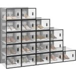 Woltu boîte à chaussure lot de 18 meuble rangement chaussure transparente empilable avec couvercle frontal ... Woltu boîte à chaussure lot de 18 meuble rangement chaussure transparente empilable avec couvercle frontal ...