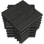 Woltu carrelage de sol dalle wpc 30x30cmpour jardin terrasse en composite bois - plastiqueanthracite(22 ... Woltu carrelage de sol dalle wpc 30x30cmpour jardin terrasse en composite bois - plastiqueanthracite(22 ...