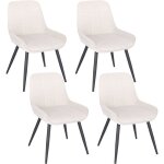 Woltu chaises de salle à manger lot de 4 chaises relaxantes en velours ergonomiques avec dossier crème ... Woltu chaises de salle à manger lot de 4 chaises relaxantes en velours ergonomiques avec dossier crème ...