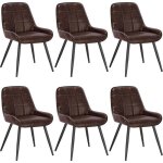 Woltu chaises de salle à manger lot de 6 chaises relaxantes en similicuir ergonomiques avec dossier marron ... Woltu chaises de salle à manger lot de 6 chaises relaxantes en similicuir ergonomiques avec dossier marron ...