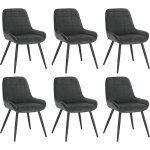 Woltu chaises de salle à manger lot de 6 chaises relaxantes en velours ergonomiques avec dossier gris ... Woltu chaises de salle à manger lot de 6 chaises relaxantes en velours ergonomiques avec dossier gris ...